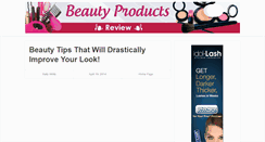 Desktop Screenshot of beautyproductsreview.net